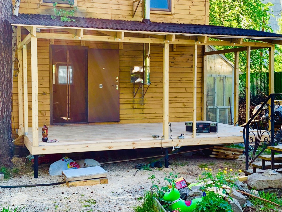 Пристройка террасы к дому