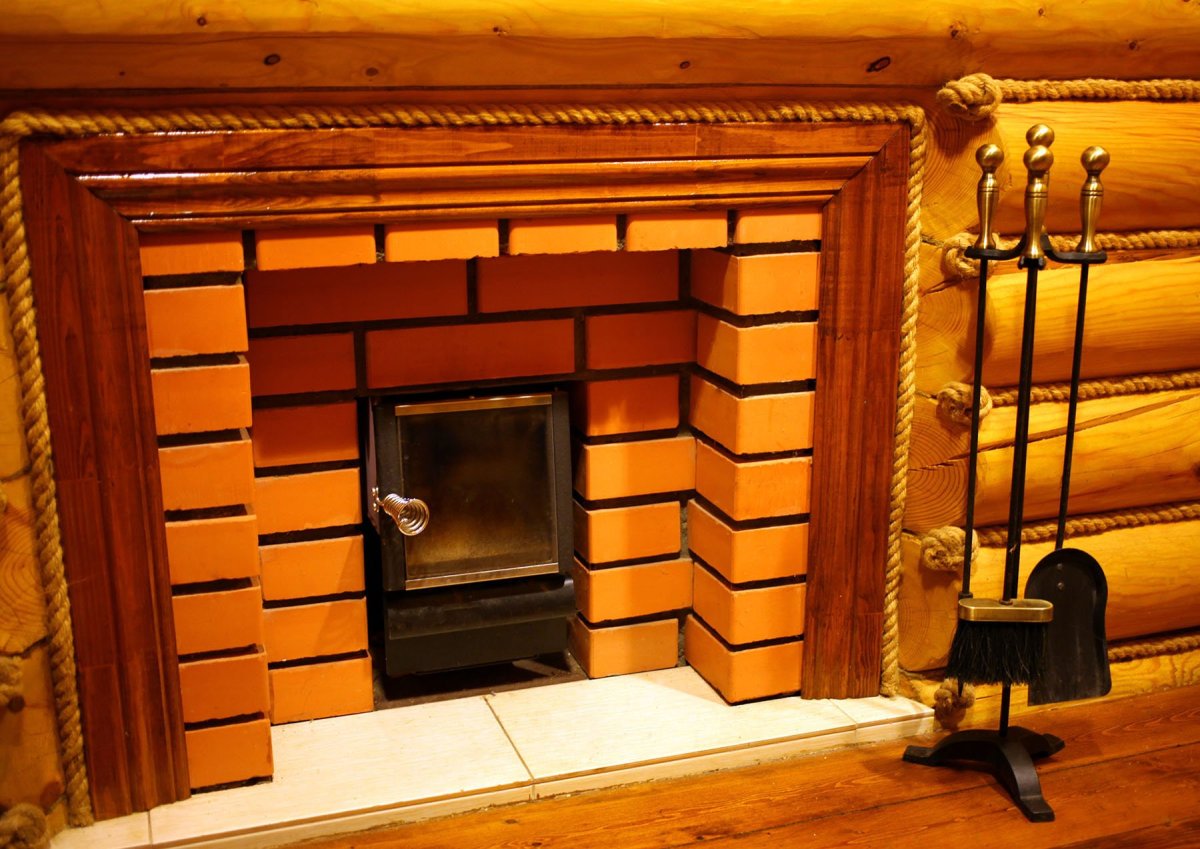 Обрамление топки банной печи