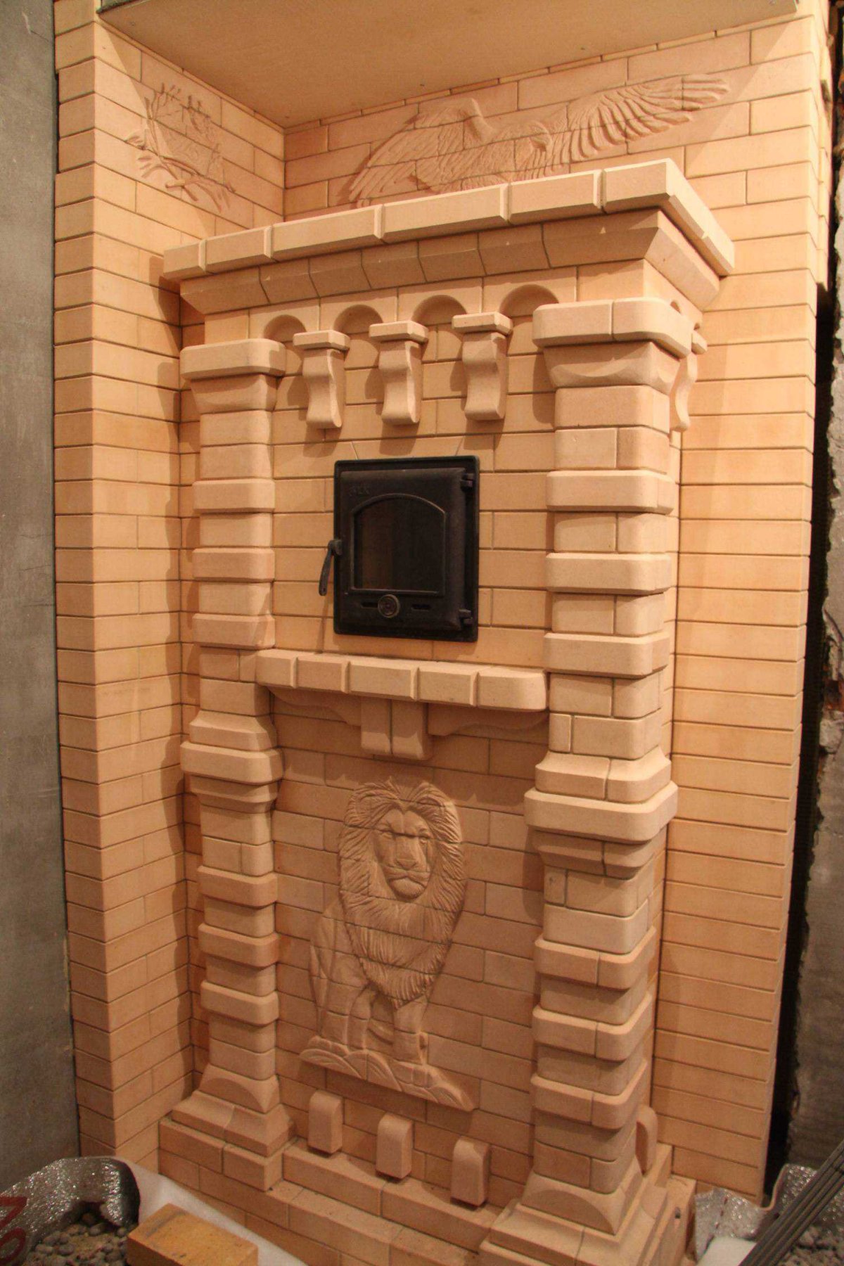 Кирпичная банная печь прямоточка