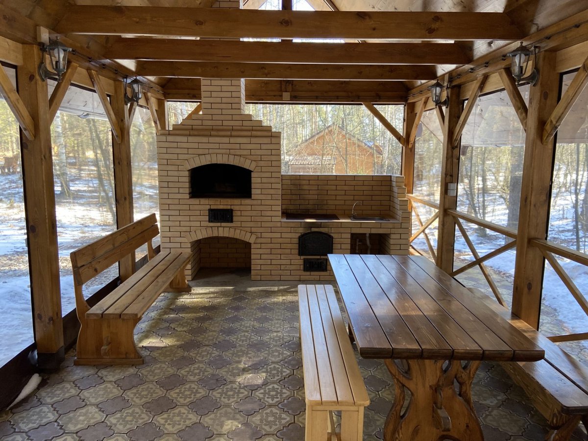 Беседка 6 на 4 с мангалом