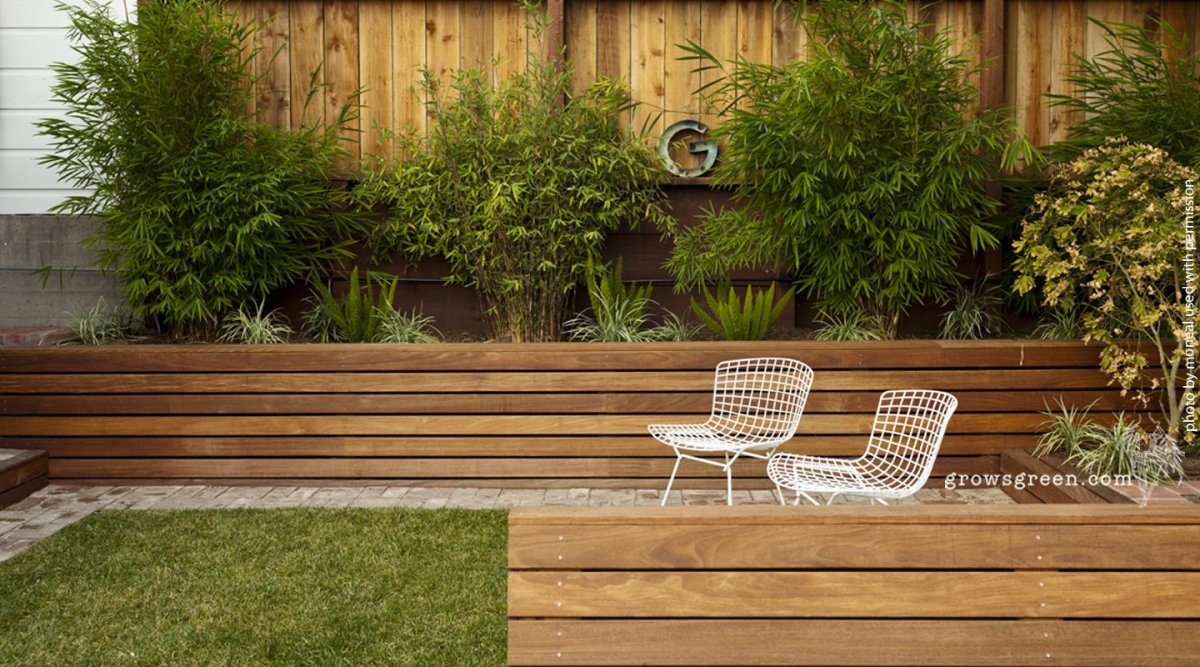 Подпорная стенка из дерева