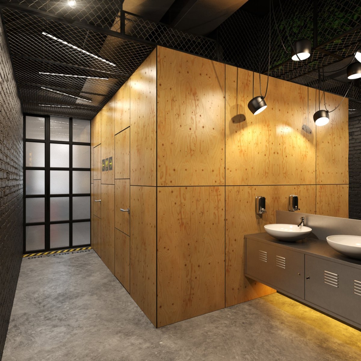 Общественный туалет интерьер