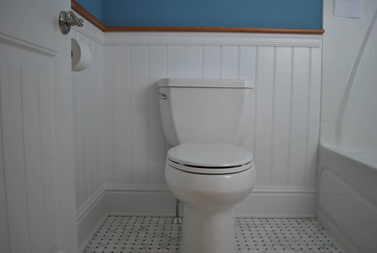 Пластиковая вагонка в туалете