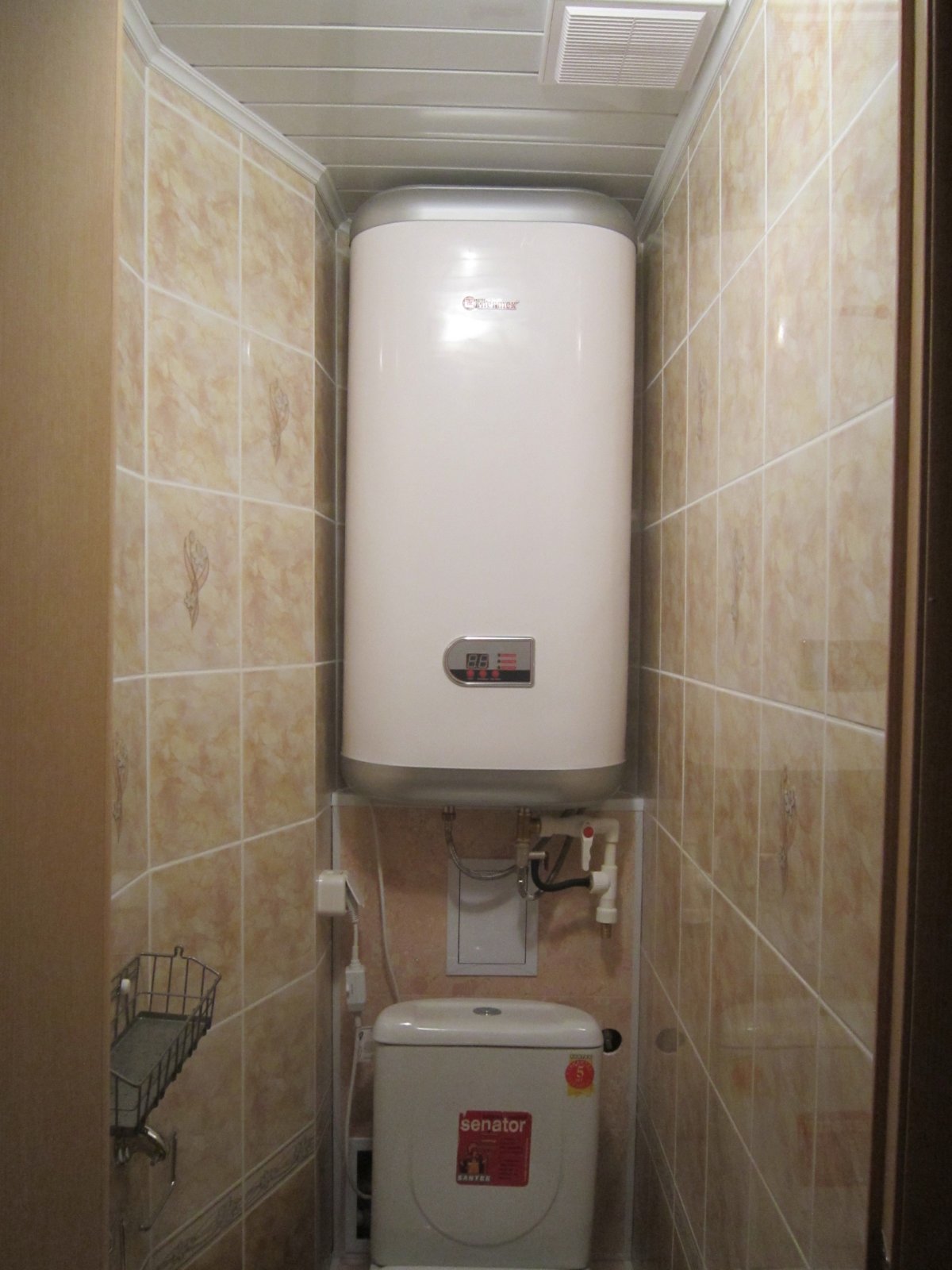 Туалет в панель с водонагревателем