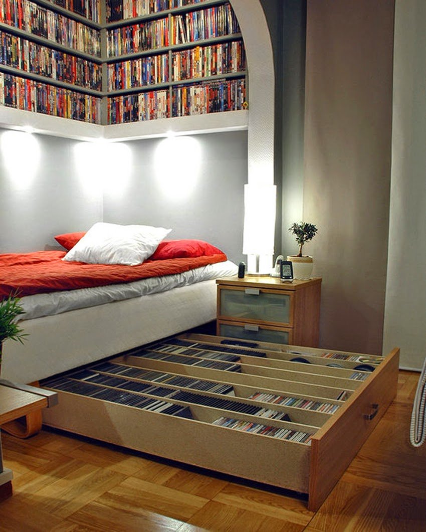 Подиум кровать в спальне