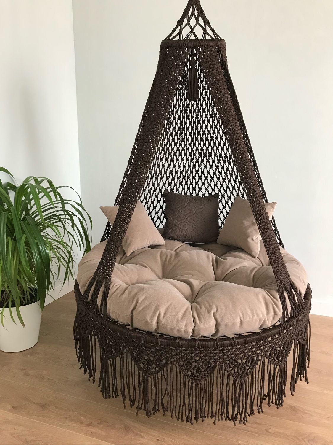 МК подвесное кресло макраме