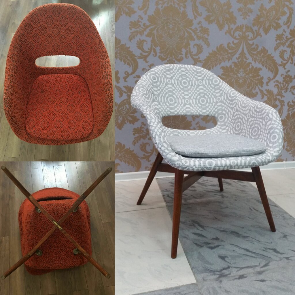 Перетянуть советское кресло