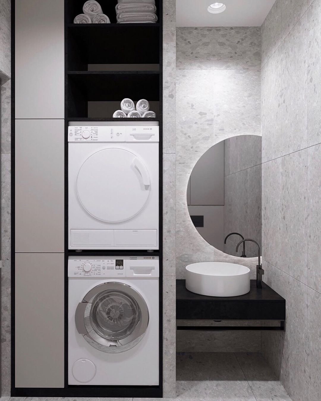 Шкаф для стиральной машины и сушильной машины в колонну