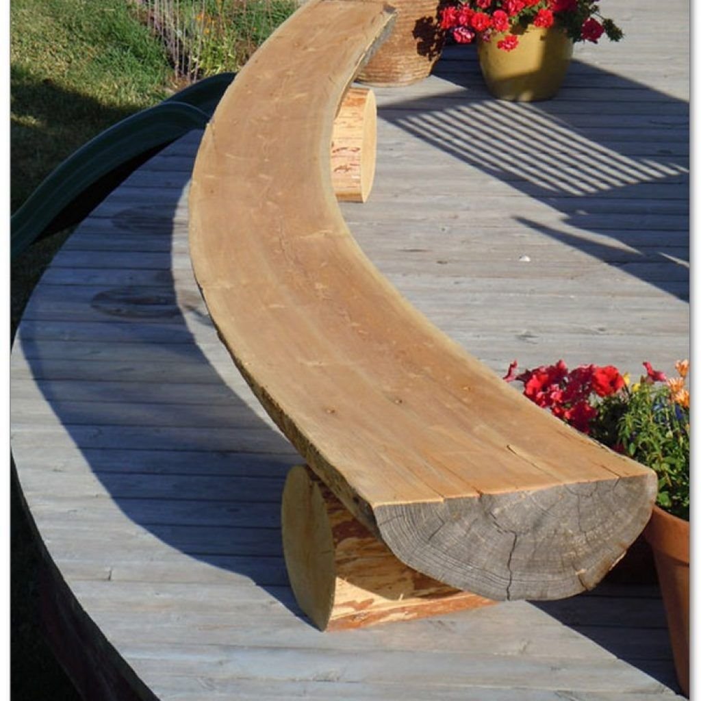 Лавочка из бревна