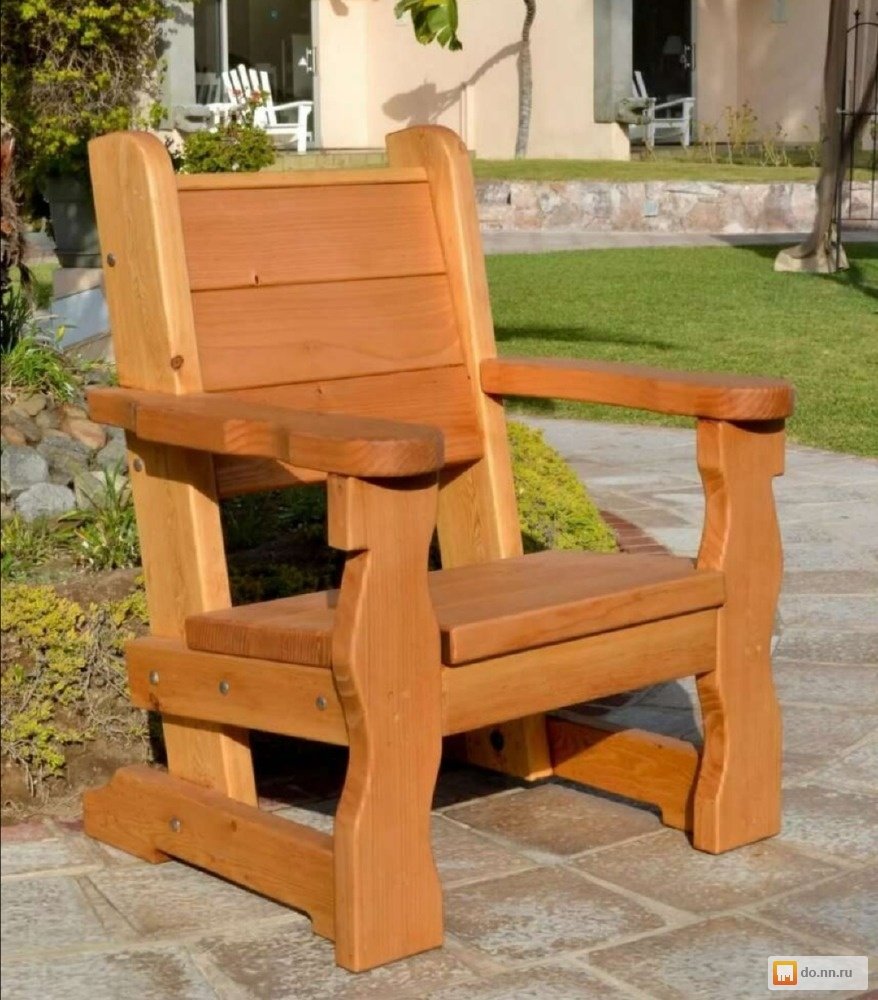 Кресло садовое деревянное