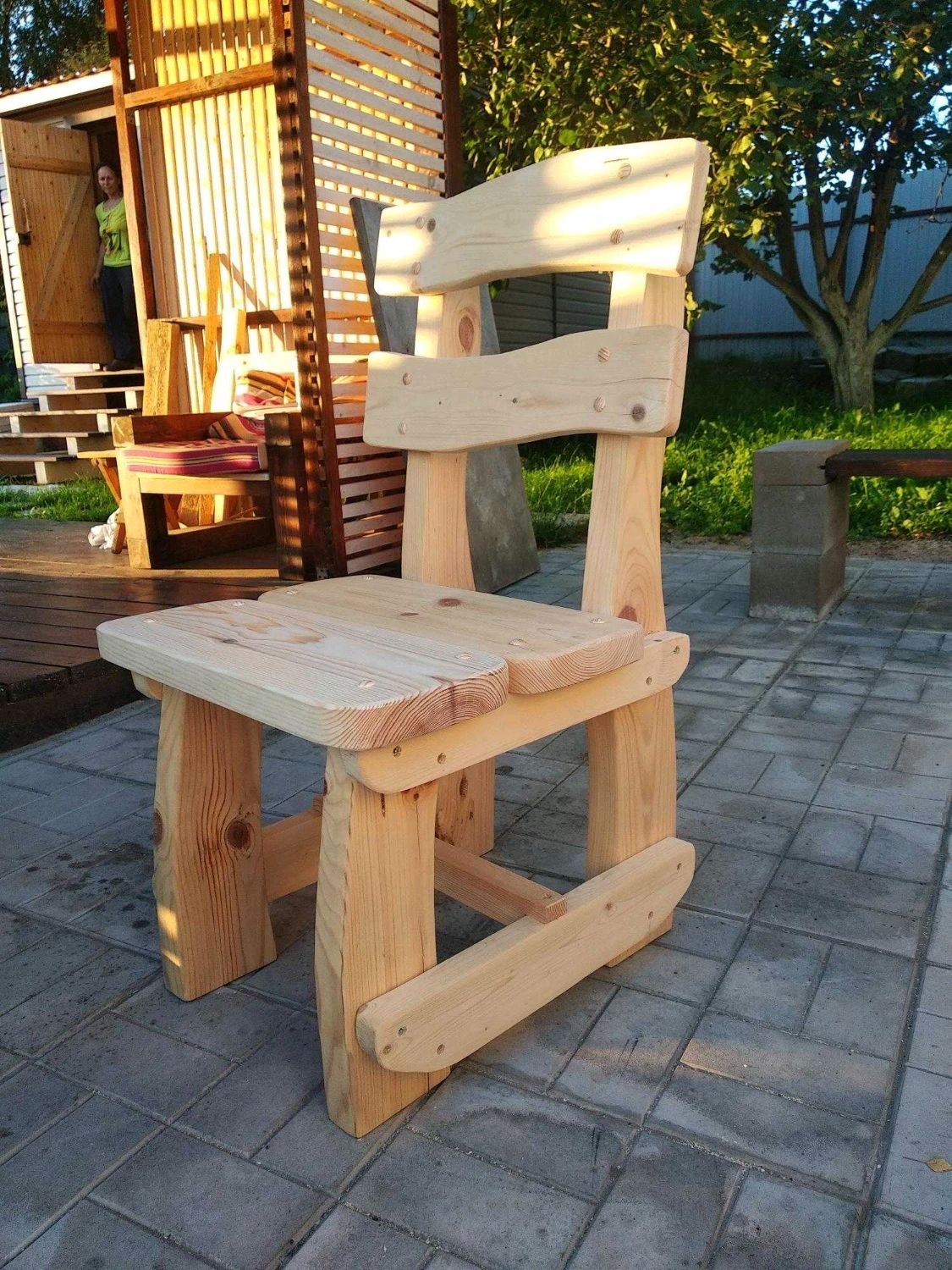 Стул садовый деревянный