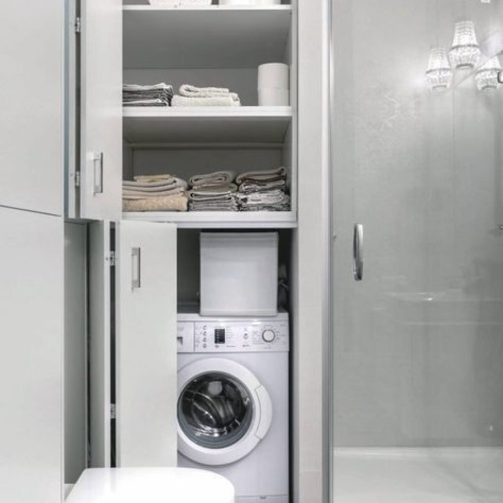 Шкаф в ванную комнату для стиральной машины