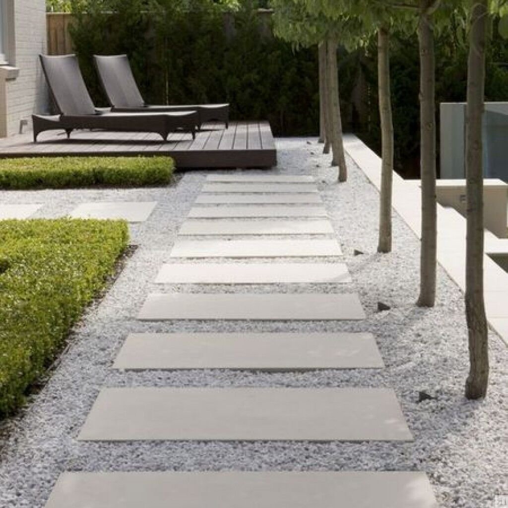 Скандинавский стиль в ландшафте мощение