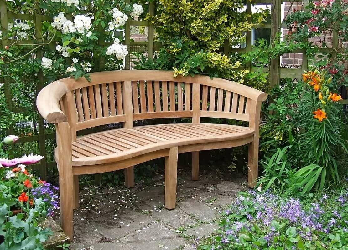 Деревянные лавочки для сада