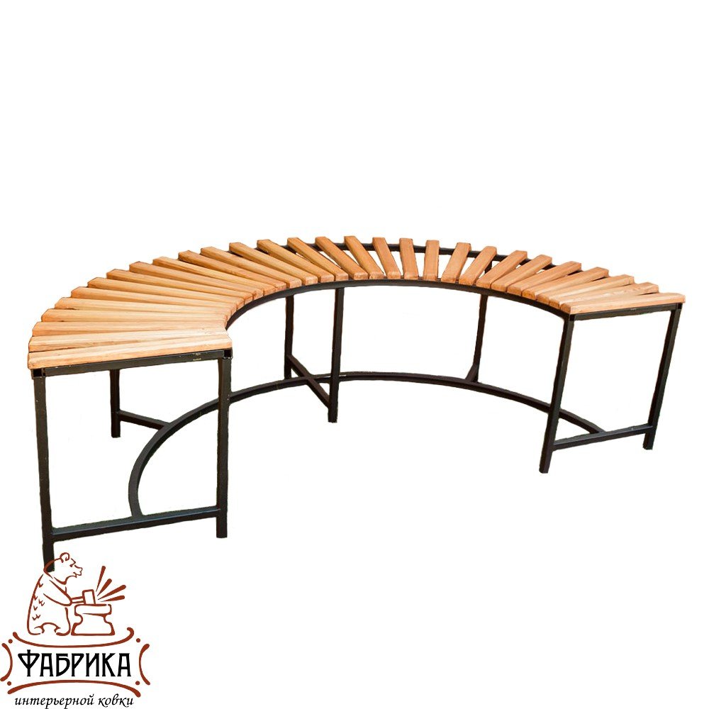 Садовая Парковая лавочка полукруг