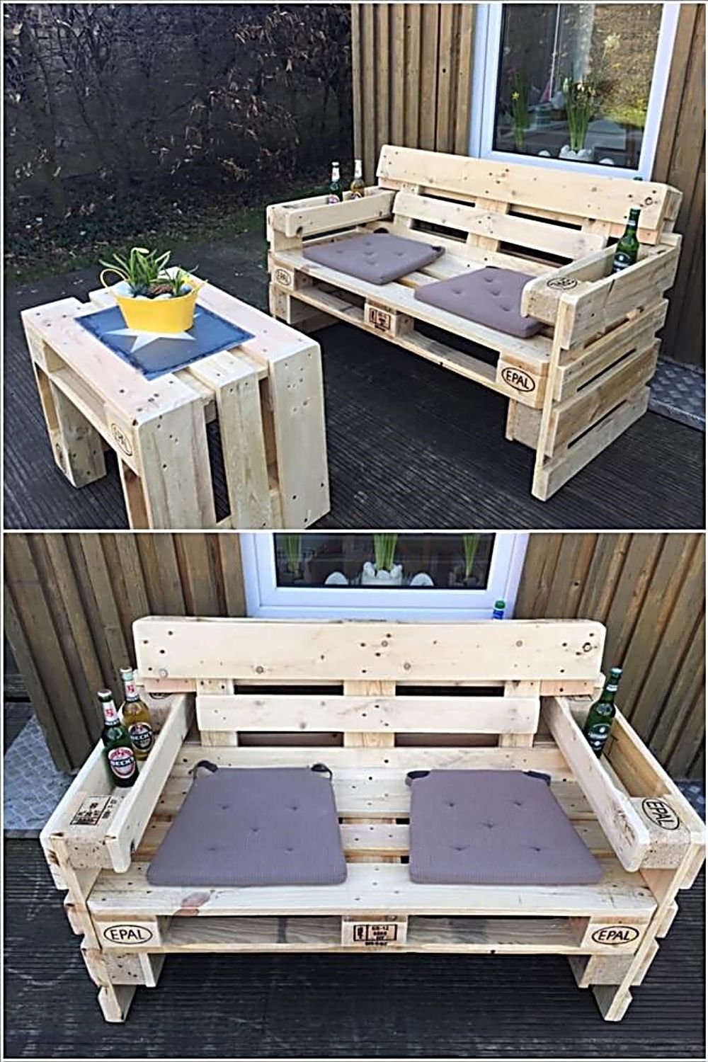 Садовая мебель из европоддонов