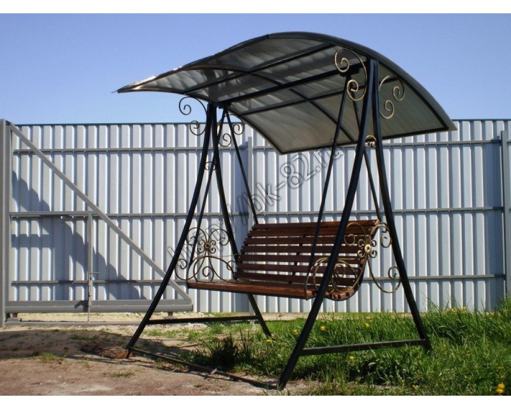 Дачные качели из профильной трубы