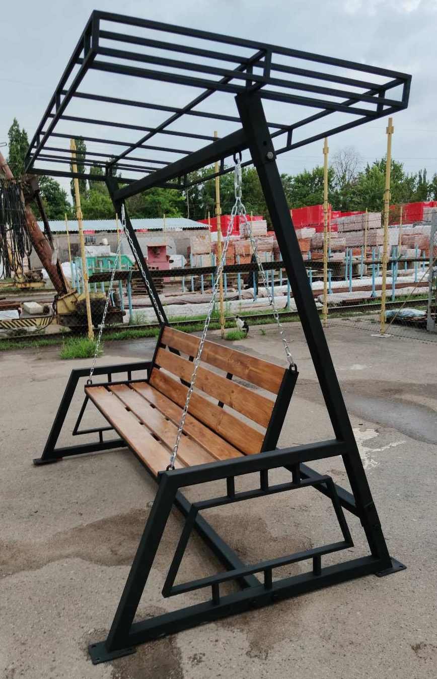 Качеля Садовая из профильной трубы