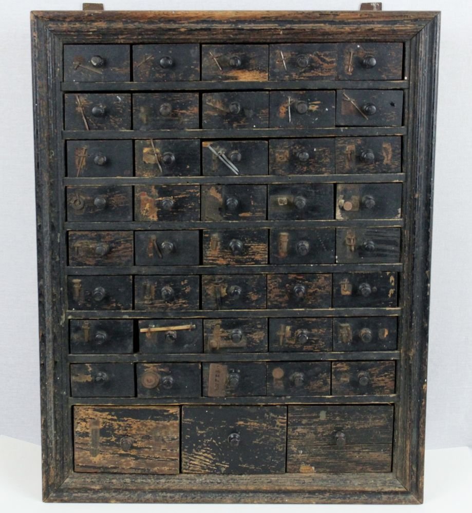 Винтажный шкаф-картотека