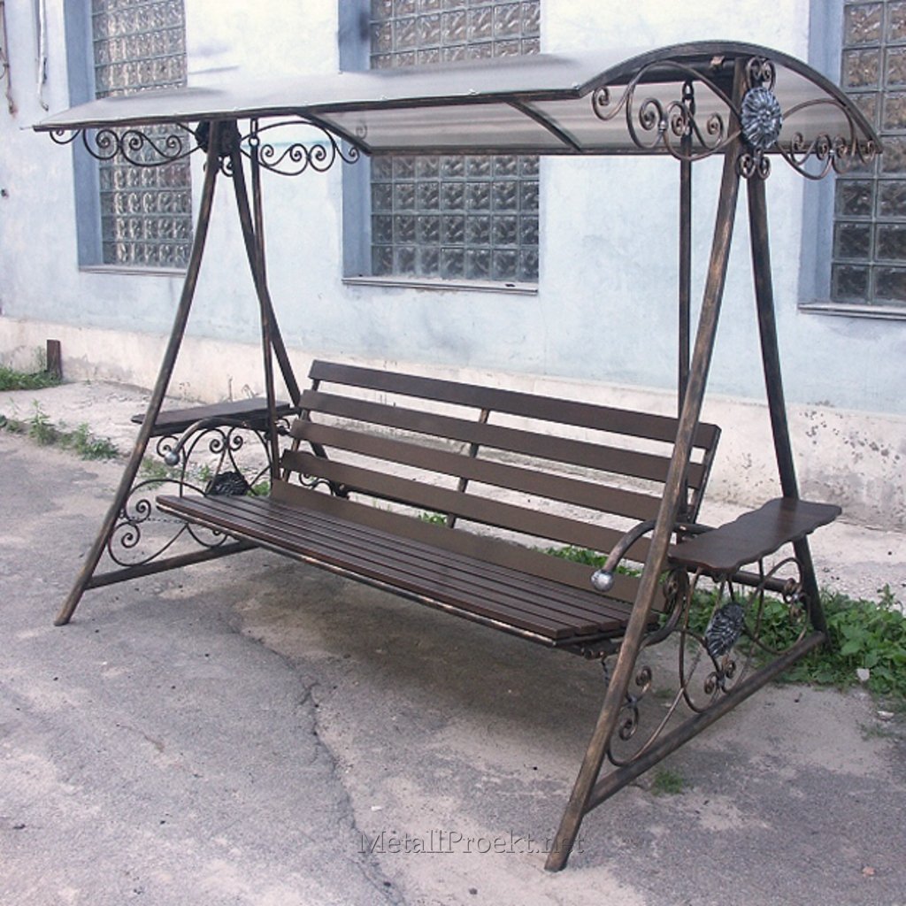 Скамейка качели металлические