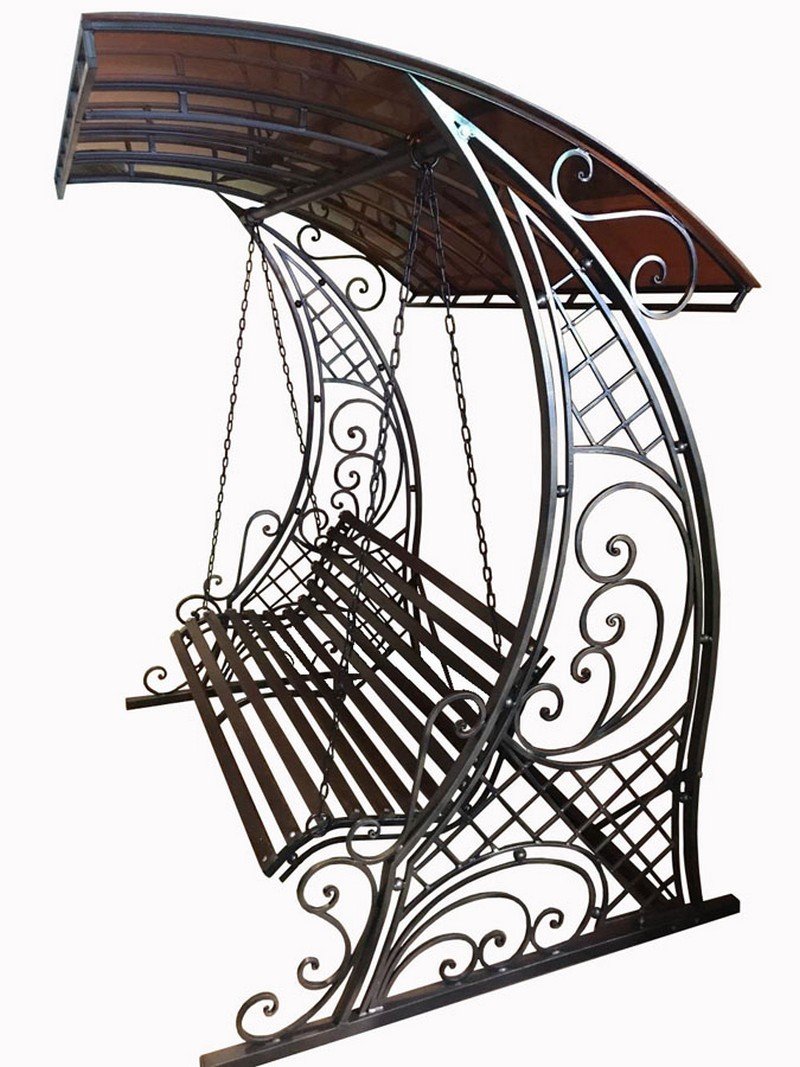 Кованые уличные качели