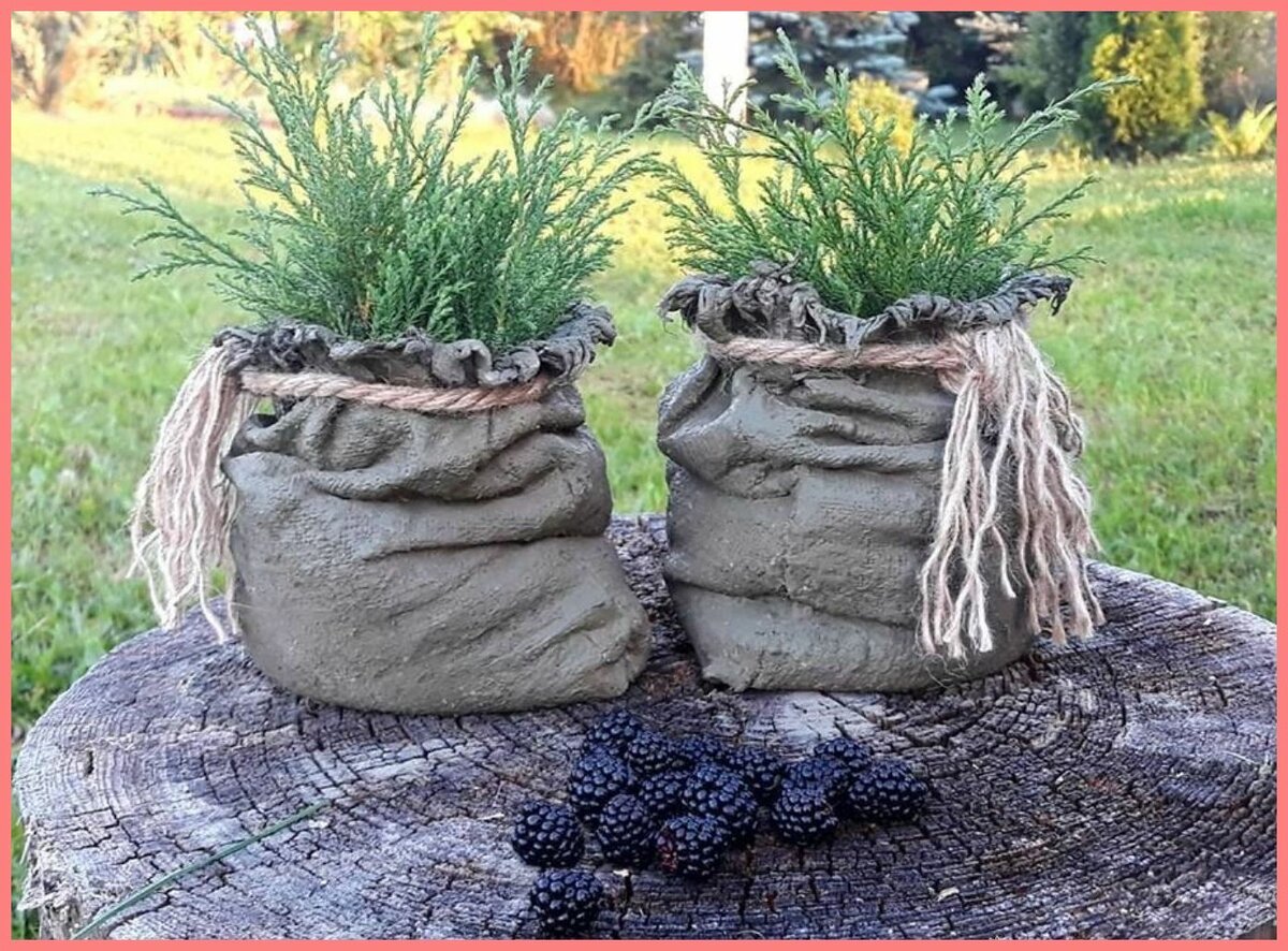 Горшки из цемента для сада