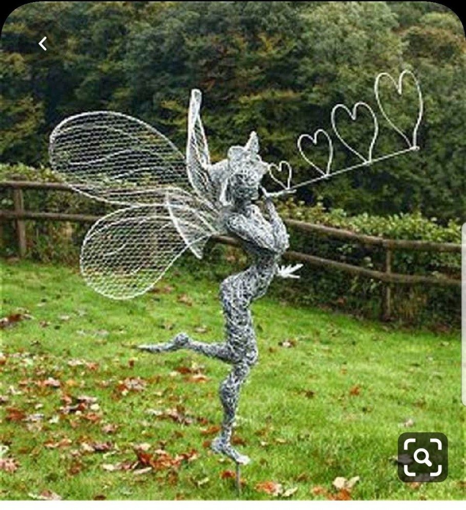 Фигурки из проволоки для сада