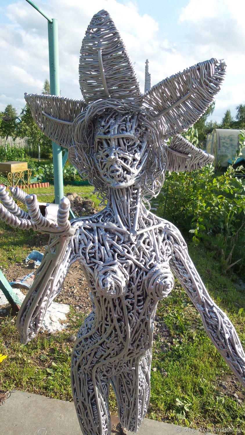 Фигуры из проволоки для сада