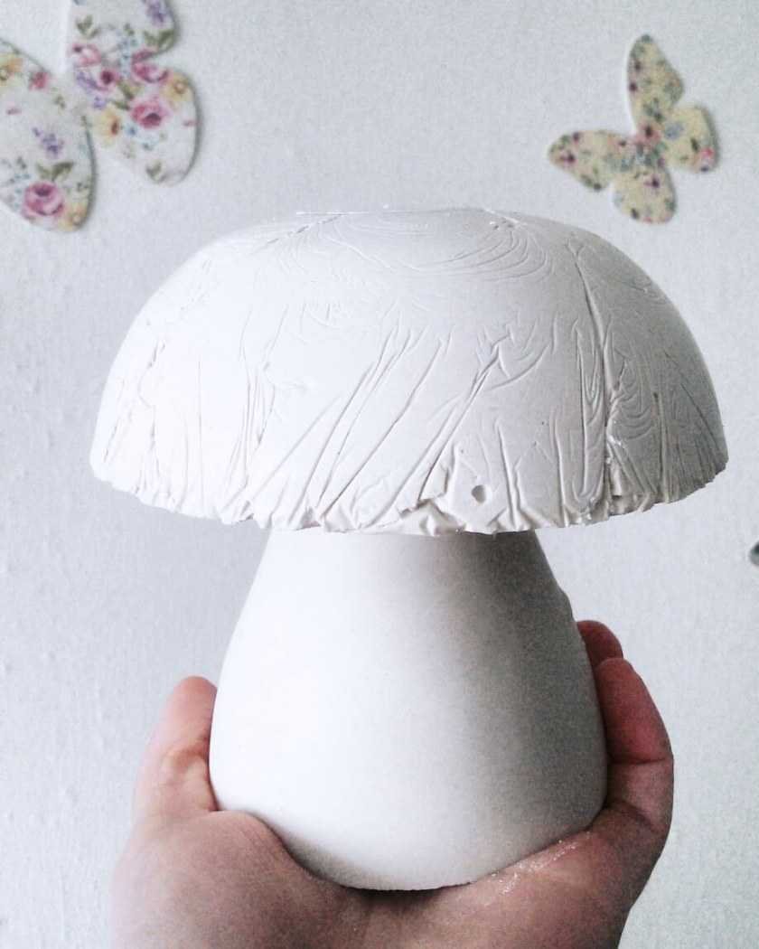 Поделка гриб из гипса