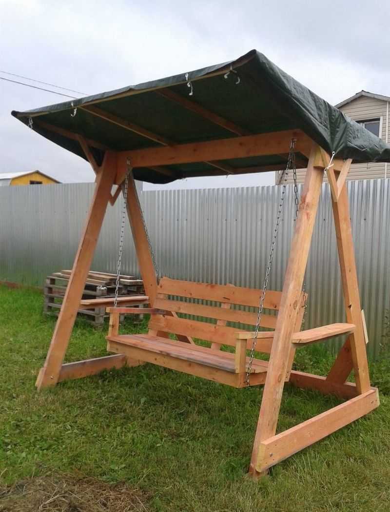 Качеля Садовая деревянная