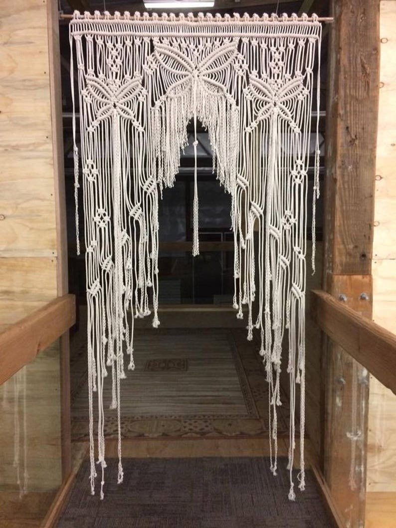 Макраме штора на дверной проем