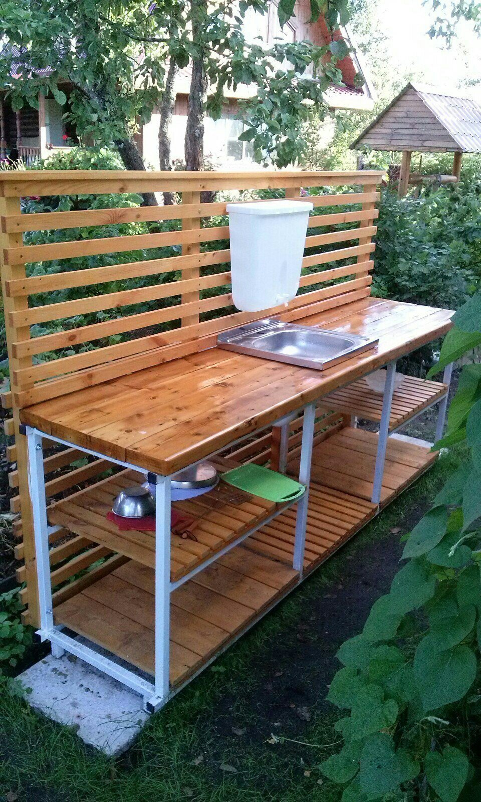 Летняя мойка для посуды на даче