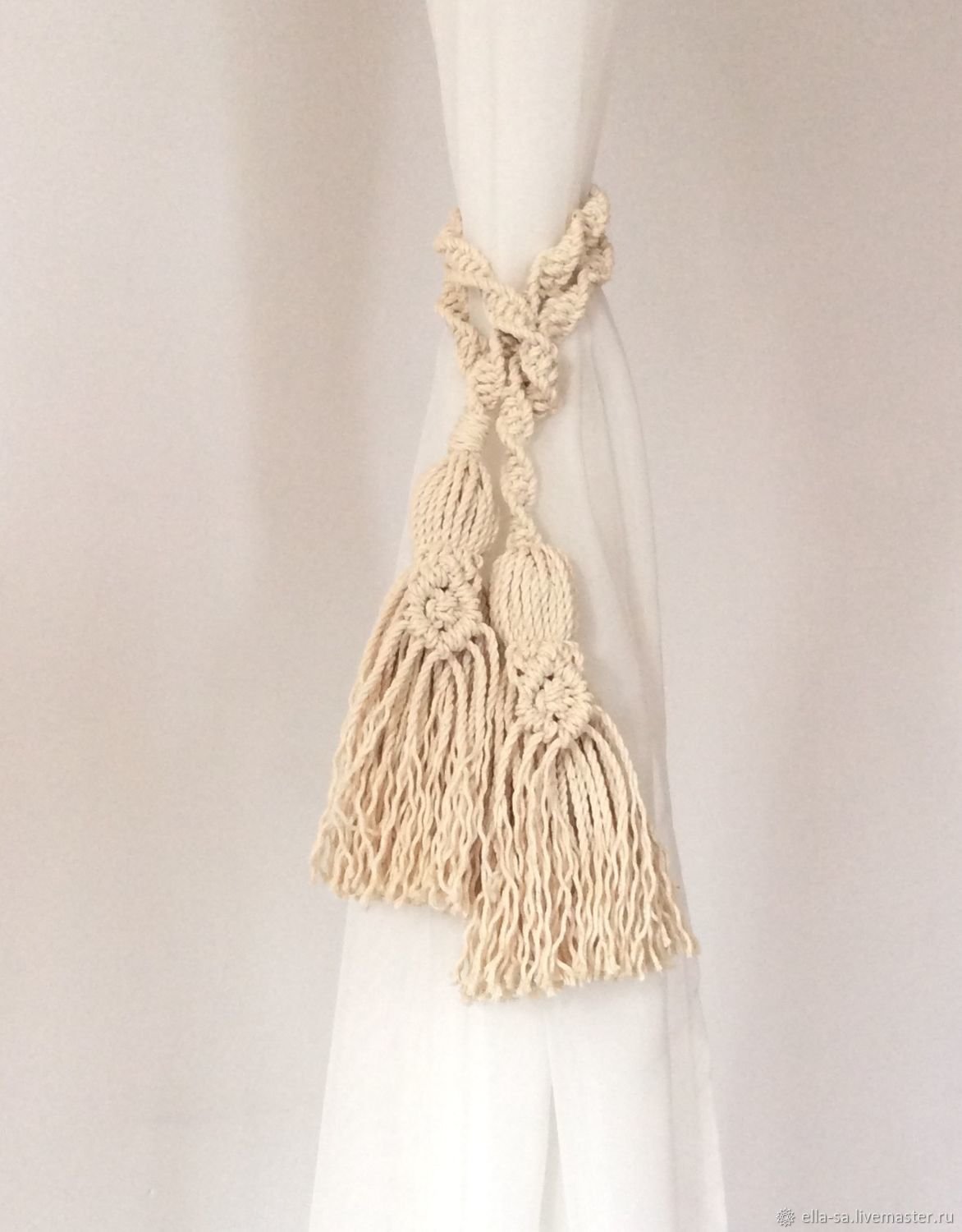 Подхваты для шторштор макраме