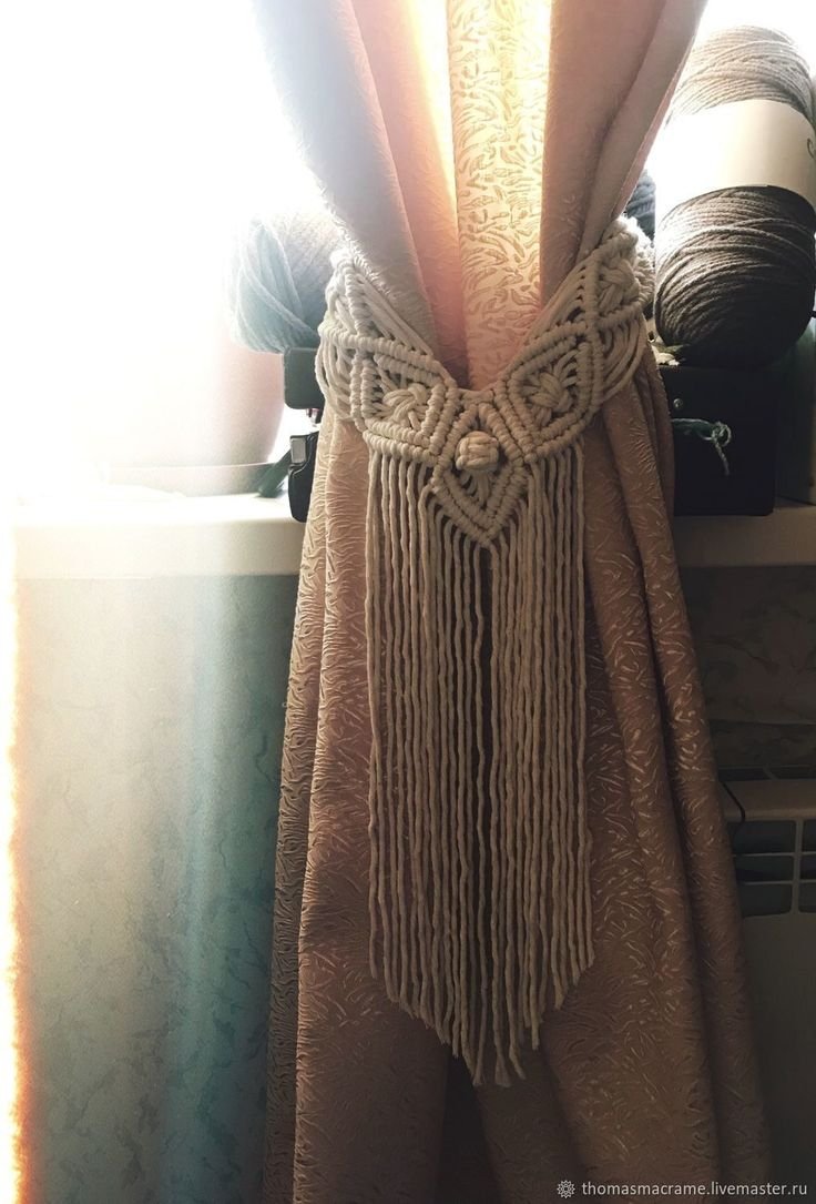 Подхваты для штор макраме