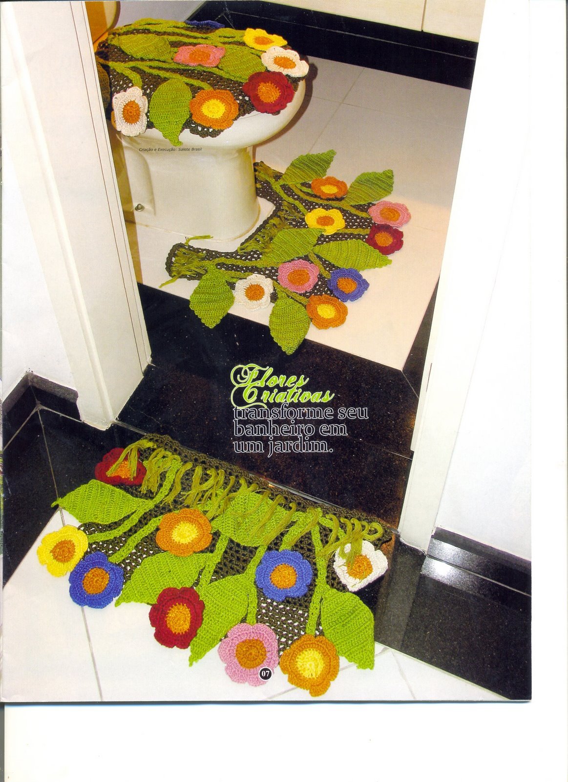 Коврик в туалет крючком