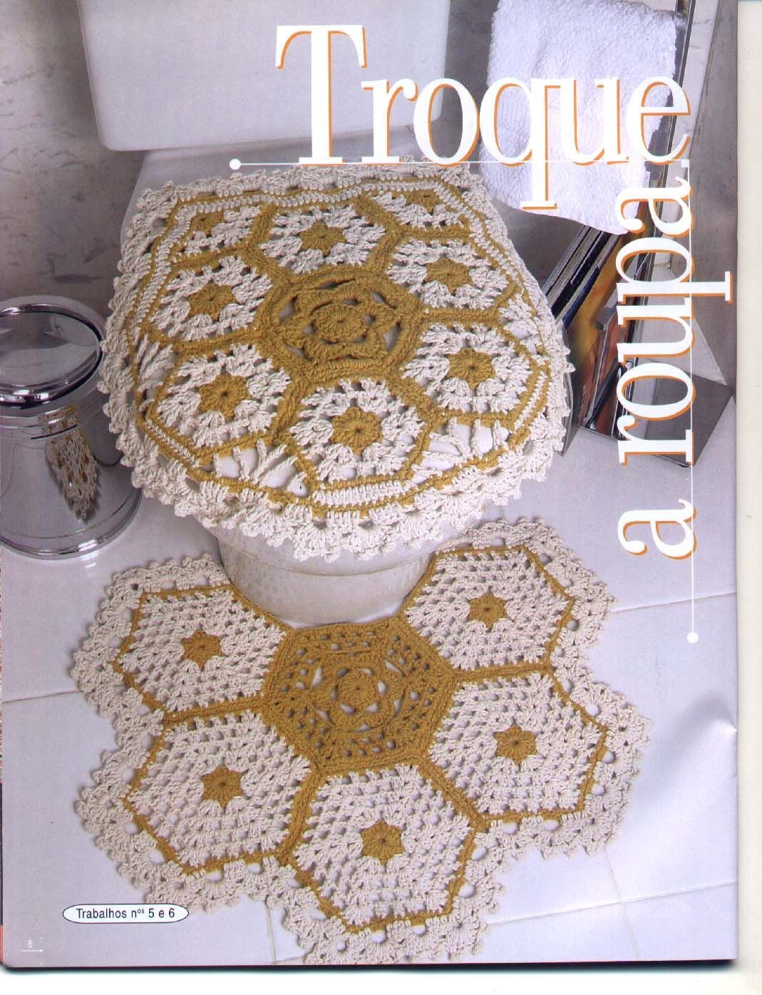 Вязаные комплекты в ванную комнату