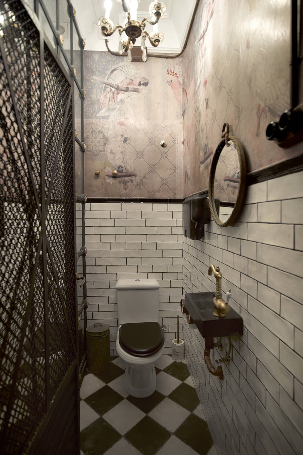 Туалет в стиле лофт