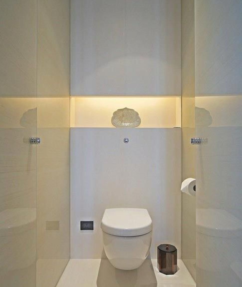 Шкаф над инсталляцией с подсветкой