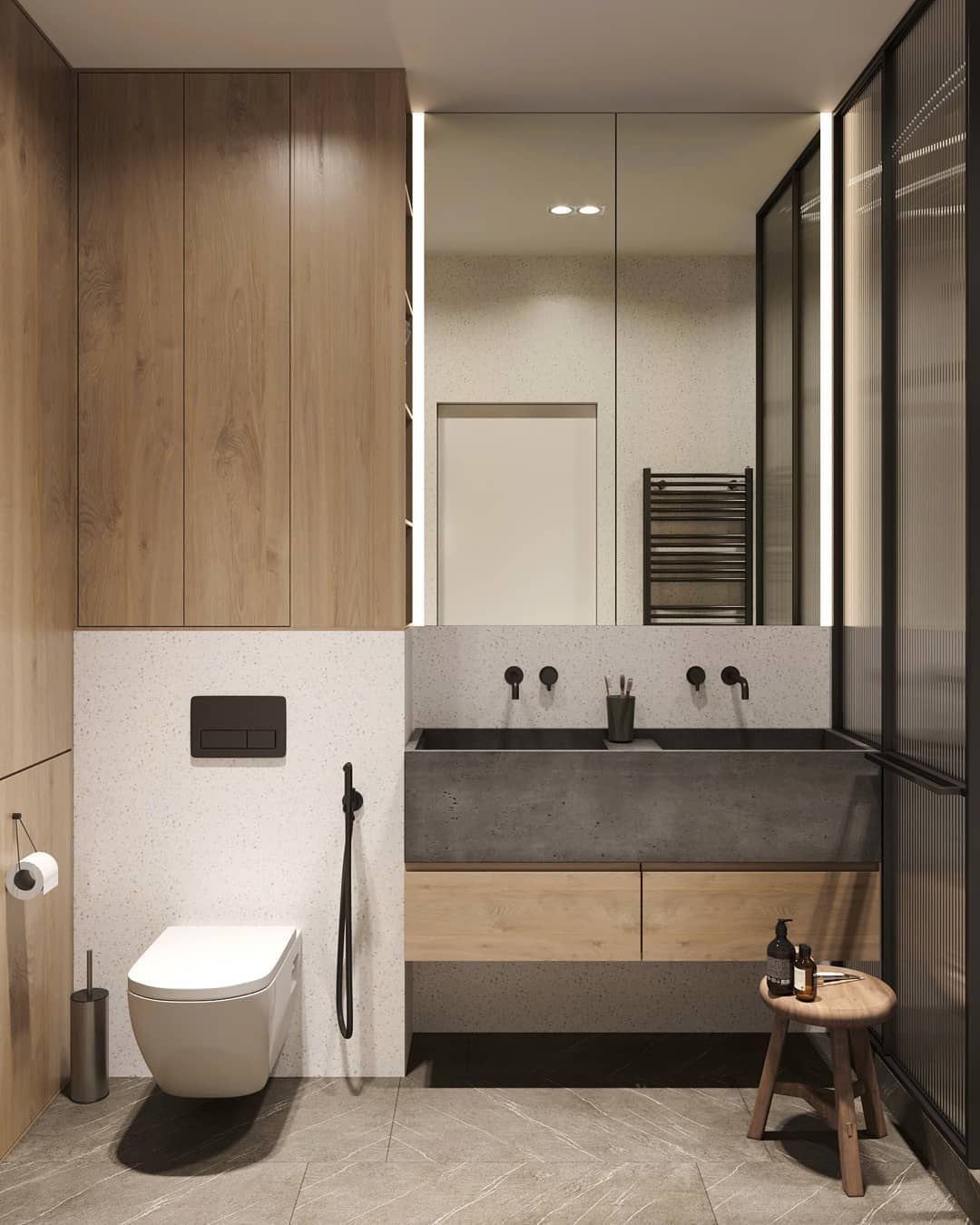 Встроенный шкафчик над инсталляцией