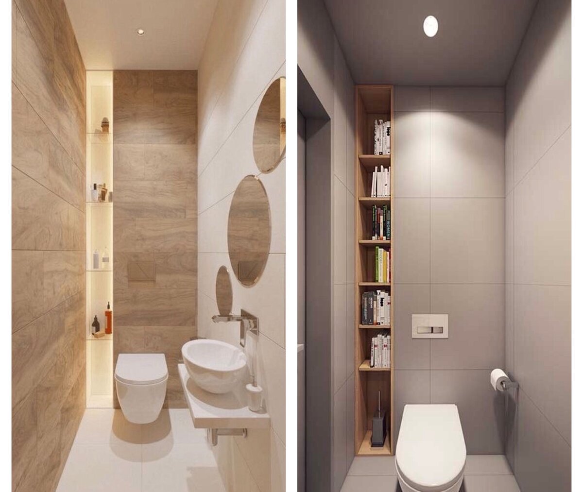 Полочки над инсталляцией