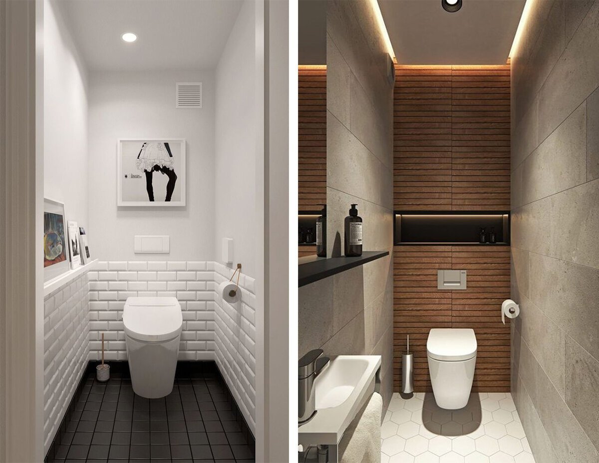 Компактный унитаз для маленького туалета с бачком