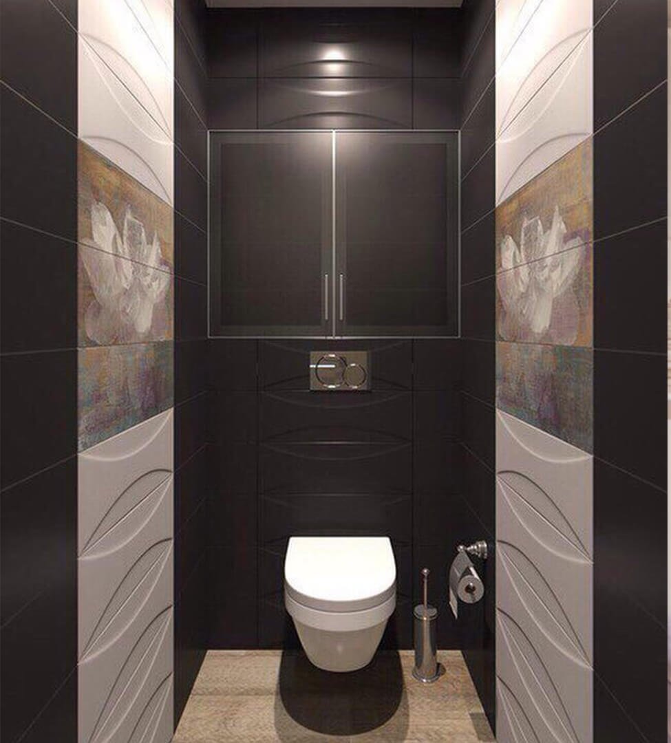 Интерьер туалета маленького