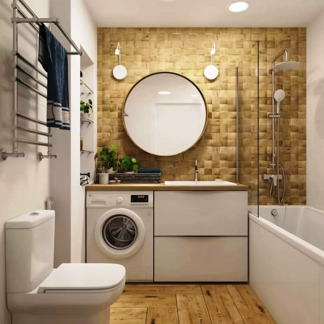 Ванна в стиле Сканди