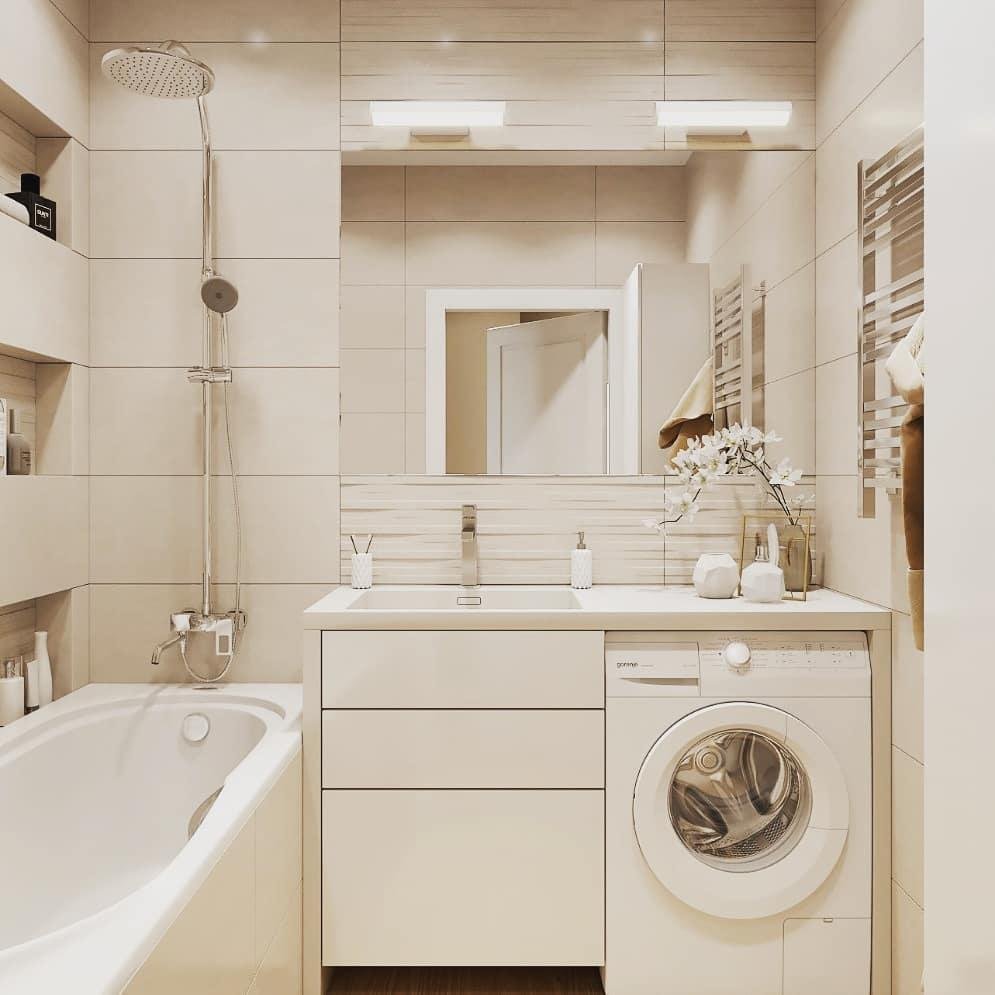 Ванная комната со стиральной