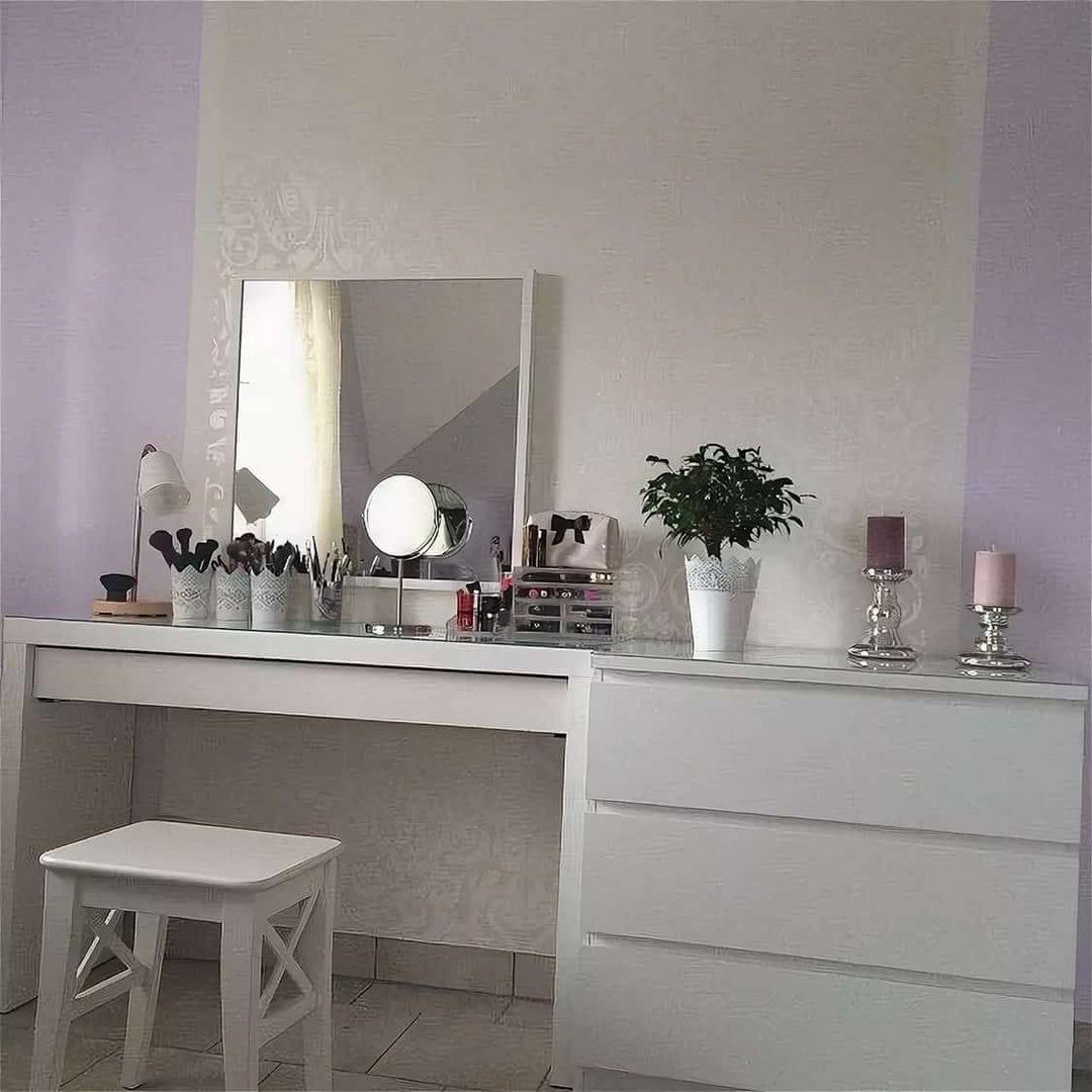 Икеа МАЛЬМ туалетный столик белый