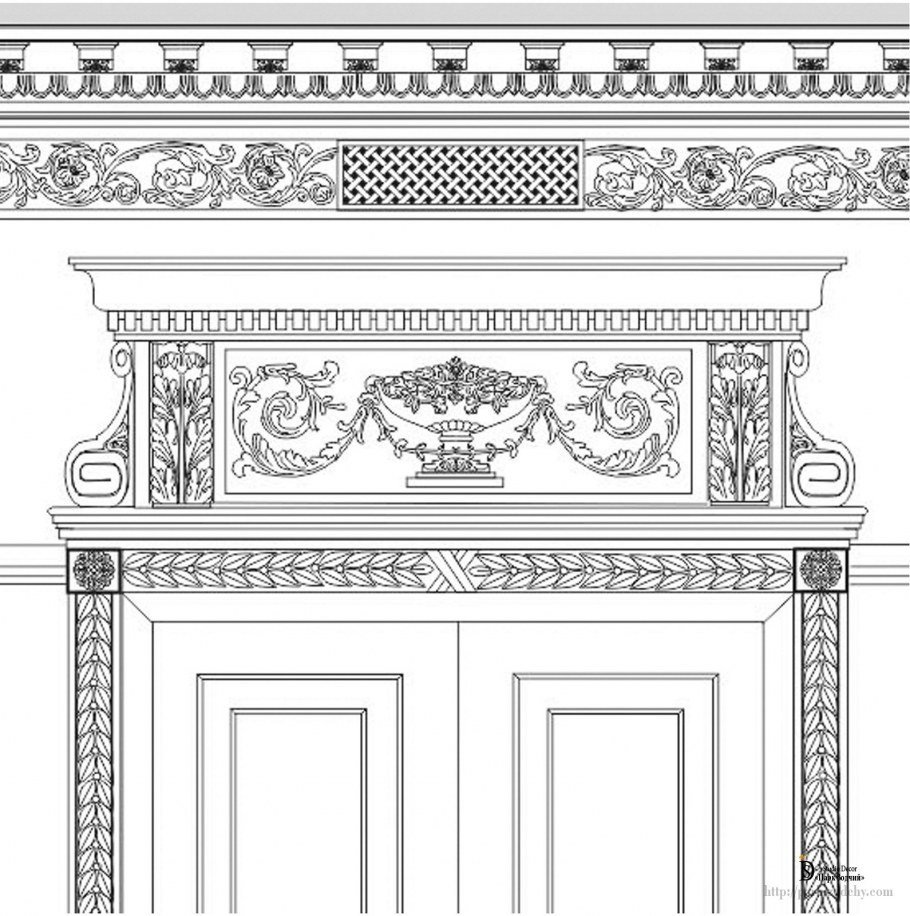 Орнамент в стиле Ампир лепнина