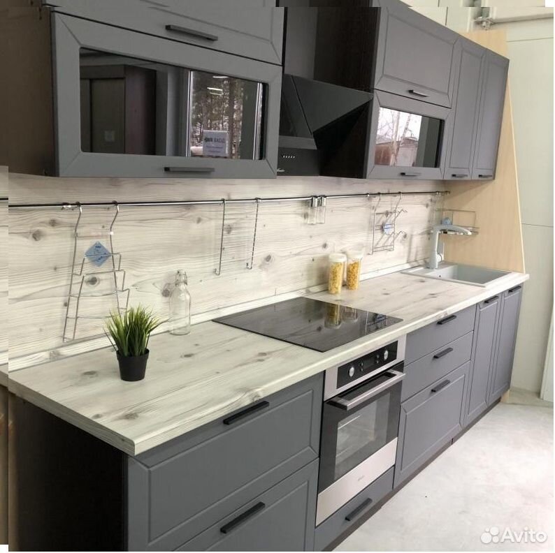 Кухня Глетчер серая