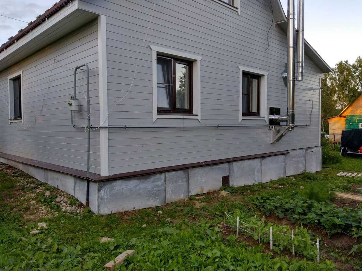 Фасад из плоского шифера