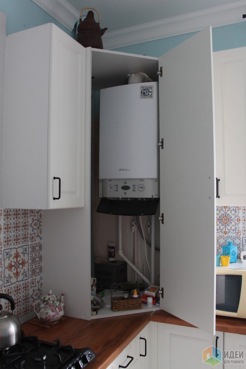 Шкаф икеа под газовый котел