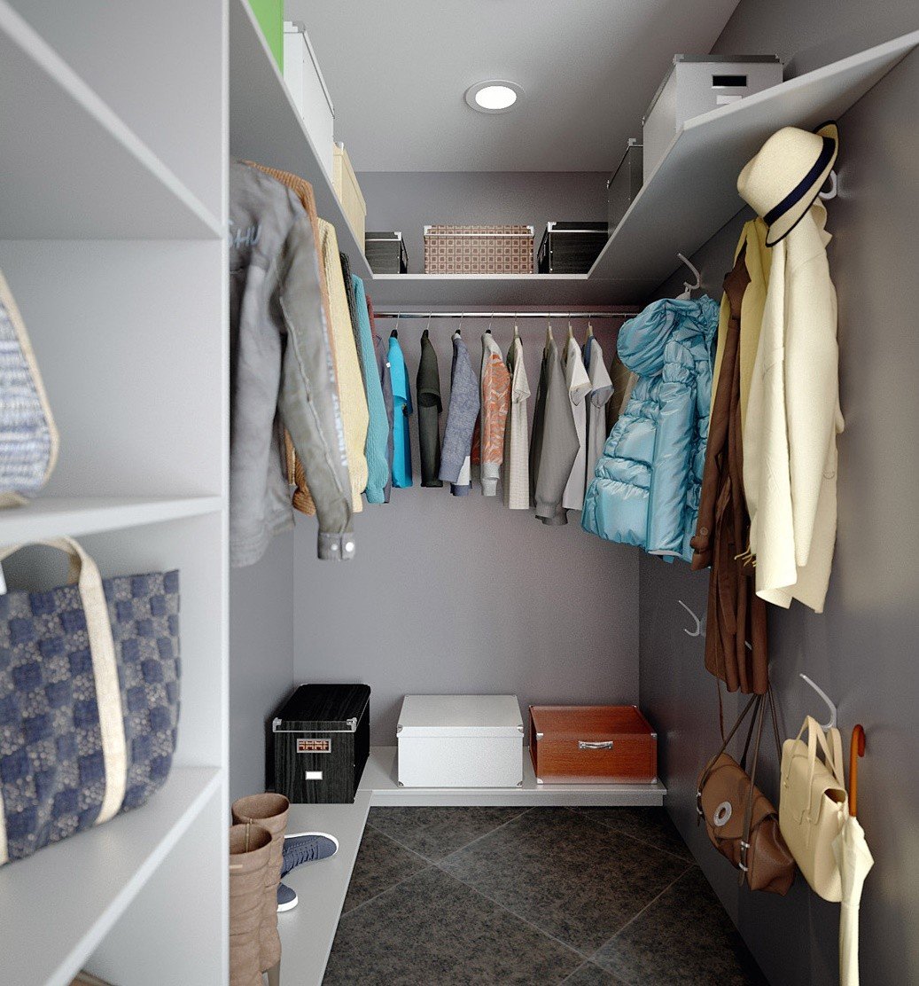 Гардеробная в маленькой квартире